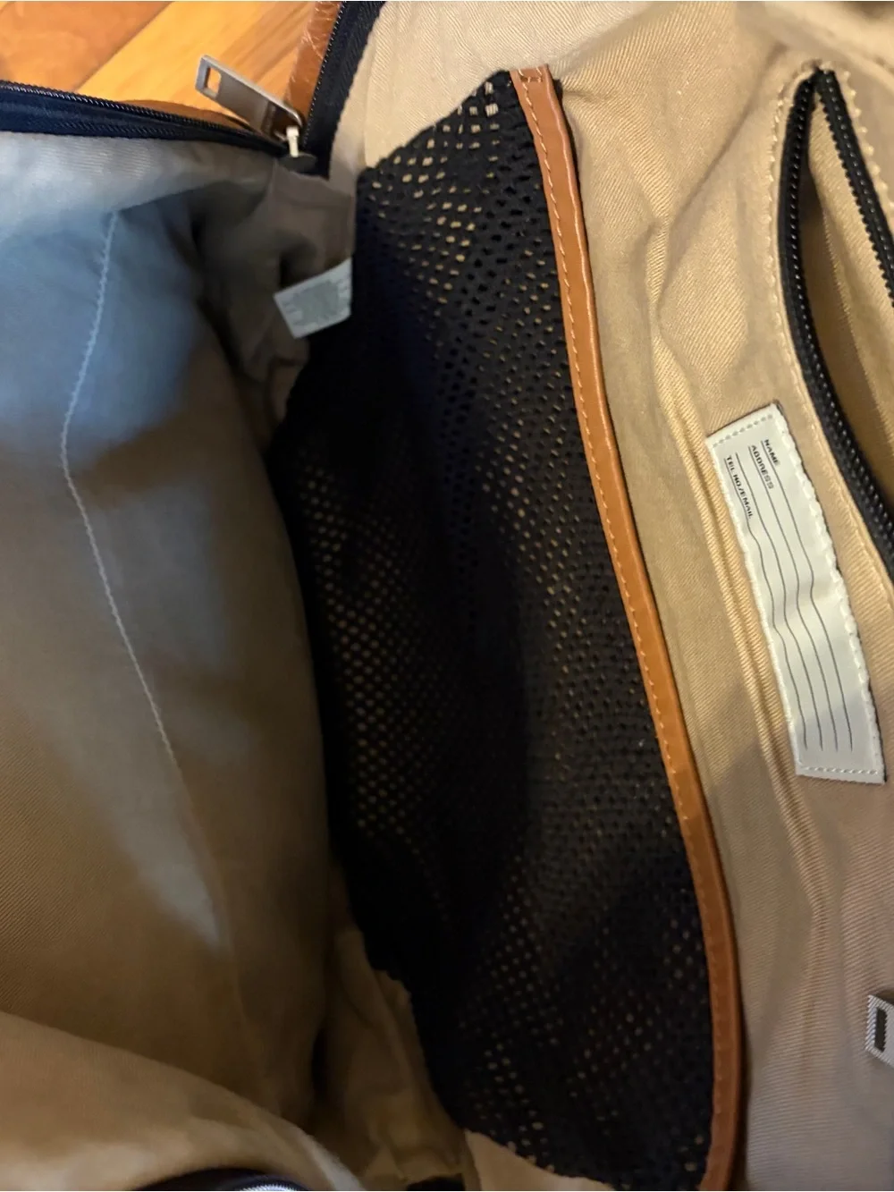 Jack Spade Men's Tan Leather Backpack *See Description